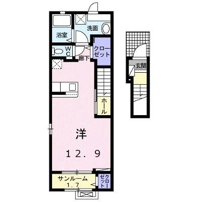 レジデンス　宝町 203【管理NO：1-027001901-02030】 ★家具家電は申し込み後に搬入します★の外観画像