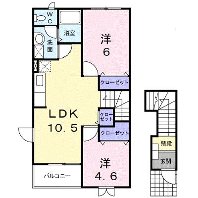 シャンドフルール　Ⅱ 201【管理NO：1-011367202-02010】 ★家具家電は申し込み後に搬入します★の外観画像