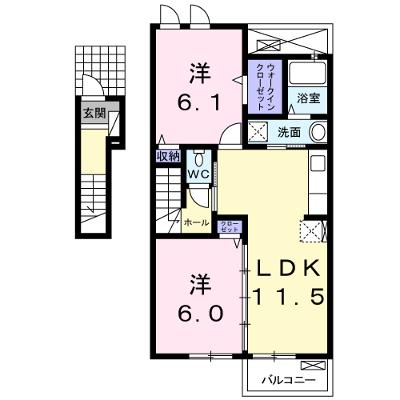 プライムカーサ 203【管理NO：1-019763301-02030】 ★家具家電は申し込み後に搬入しますの外観画像
