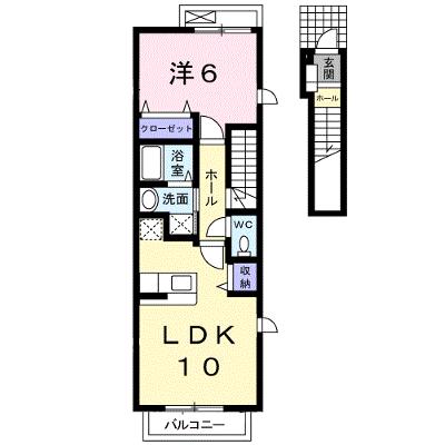 ヴァルム長府 201【管理NO：1-019047701-02010】 ★家具家電は申し込み後に搬入しますの外観画像