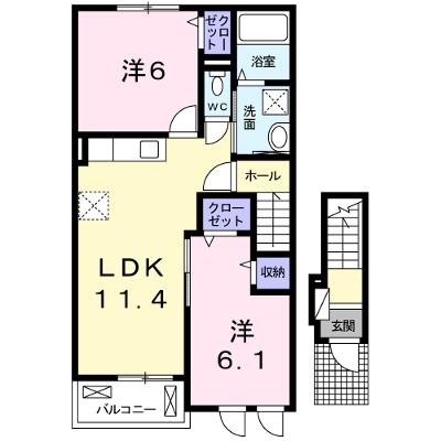 ブライト 202【管理NO：1-017686201-02020】 ★家具家電は申し込み後に搬入します★の外観画像