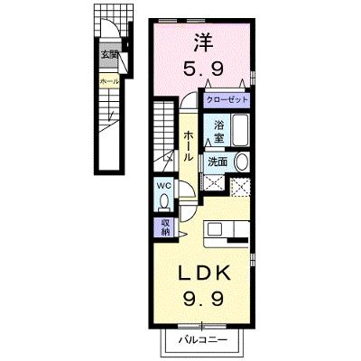 シャトレ　桜１ 201【管理NO：1-015597501-02010】 ★家具家電は申し込み後に搬入します★の外観画像