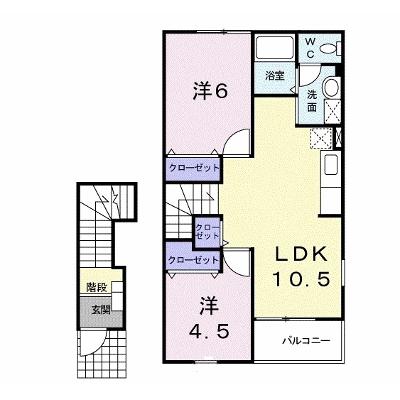 ソレアードエムＢ 205【管理NO：1-012438601-02040】 ★家具家電は申し込み後に搬入しますの外観画像