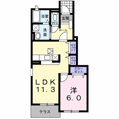 ウッド　クリーク　テラスＣ 103【管理NO：1-014011603-01030】 ★家具家電は申し込み後に搬入します★の外観画像