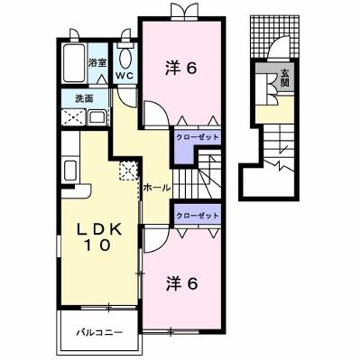 ペンサミエントＣ 203【管理NO：1-012748003-02030】 ★家具家電は申し込み後に搬入します★の外観画像