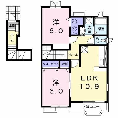 ペンサミエントＢ 201【管理NO：1-012748002-02010】 ★家具家電は申し込み後に搬入します★の外観画像