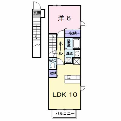 ジャン・アヴニールＤ 201【管理NO：1-012206104-02010】 ★家具家電は申し込み後に搬入します★の外観画像