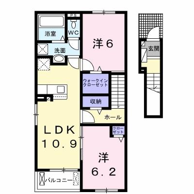 ルミエール・シエルⅡ 202【管理NO：1-028738802-02020】 ★家具家電は申し込み後に搬入します★ ★2026年11月中旬入居可能★の外観画像