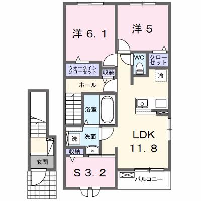 フィデール行橋Ｃ 205【管理NO：1-027670903-02040】 ★家具家電は申し込み後に搬入します★の外観画像