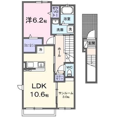 フィデール行橋Ａ 205【管理NO：1-027670901-02040】 ★家具家電は申し込み後に搬入します★の外観画像