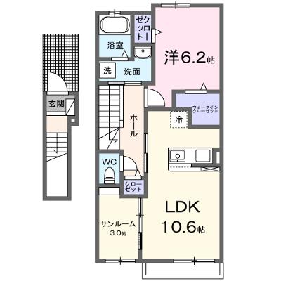 フィデール行橋Ａ 203【管理NO：1-027670901-02030】 ★家具家電は申し込み後に搬入します★の外観画像