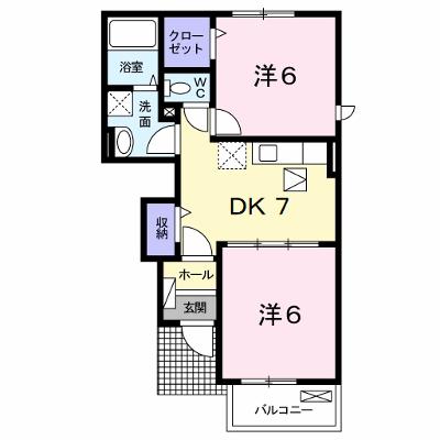 エール湯川Ｂ 105【管理NO：1-016807902-01040】 ★家具家電は申し込み後に搬入します★の外観画像