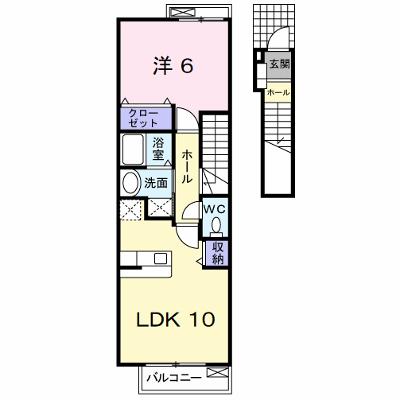 アーバン・フォレストＢ 203【管理NO：1-014527702-02030】 ★家具家電は申し込み後に搬入します★ ★2026年08月下旬入居可能★の外観画像