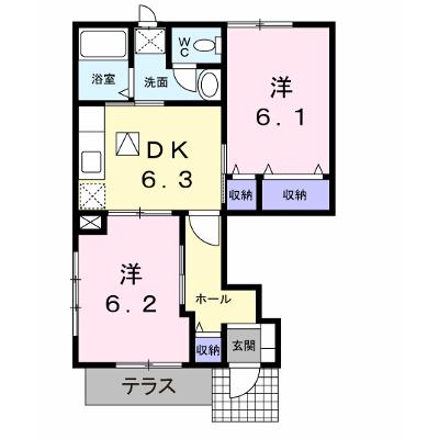 リス　プランタンＡ 101【管理NO：1-010531701-01010】 ★家具家電は申し込み後に搬入しますの外観画像