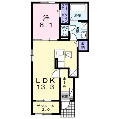 バランタイン　Ⅱ 101【管理NO：1-027006602-01010】 ★家具家電は申し込み後に搬入します★の外観画像
