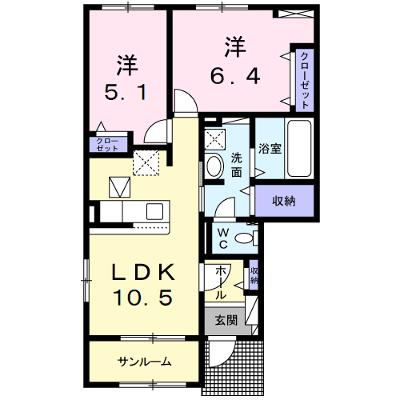 バランタイン　Ⅰ 101【管理NO：1-027006601-01010】 ★家具家電は申し込み後に搬入します★の外観画像