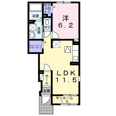 アライブ馬場山緑　Ⅰ 106【管理NO：1-026501901-01050】 ★家具家電は申し込み後に搬入します★ ★2026年08月中旬入居可能★の外観画像