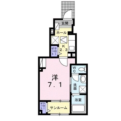 グリーンコート 103【管理NO：1-026170601-01030】 ★家具家電は申し込み後に搬入します★の外観画像
