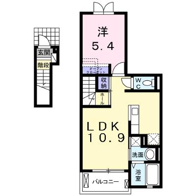 ソレイユ本城 202【管理NO：1-018886401-02020】 ★家具家電は申し込み後に搬入します★の外観画像