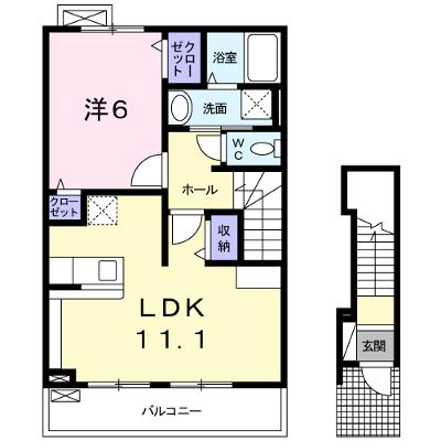 ラッフィナート 202【管理NO：1-017277101-02020】 ★家具家電は申し込み後に搬入します★の外観画像