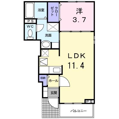 カーサＫ．Ｆ． 103【管理NO：1-015269601-01030】 ★家具家電は申し込み後に搬入します★ ★2026年10月中旬入居可能★の外観画像