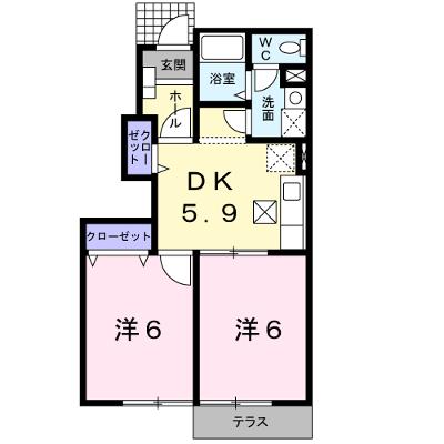 サンパティークⅢ 102【管理NO：1-011583303-01020】 ★家具家電は申し込み後に搬入しますの外観画像