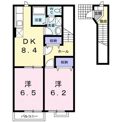 スカイヒルズＢ 202【管理NO：1-009414502-02020】 ★家具家電は申し込み後に搬入します★の外観画像