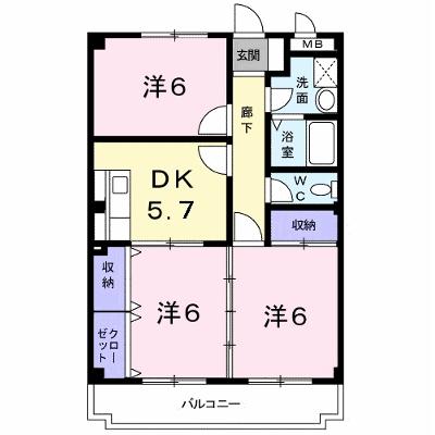 ドミール三ヶ森 203【管理NO：1-004243601-02030】 ★家具家電は申し込み後に搬入します★の外観画像
