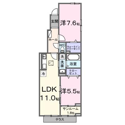 ロータス水巻２ 101【管理NO：1-028273702-01010】 ★家具家電は申し込み後に搬入します★ ★2026年08月下旬入居可能★の外観画像