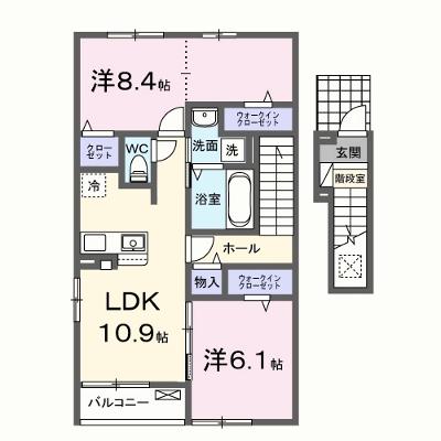 メゾンド・プチ・フルールⅩⅡ 205【管理NO：1-027673102-02050】 2026年07月下旬入居可能の外観画像
