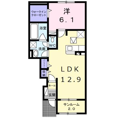 ティーダ感田Ａ 103【管理NO：1-024958201-01030】 ★家具家電は申し込み後に搬入します 2026年07月下旬入居可能の外観画像