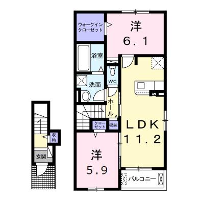 ヴィラ　ド　ナチュールⅡ 203【管理NO：1-024690102-02030】 ★家具家電は申し込み後に搬入しますの外観画像