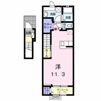 エバーステージⅤ 202【管理NO：1-024364601-02020】 ★家具家電は申し込み後に搬入します★の外観画像