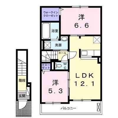 メゾンフルール　Ⅱ 203【管理NO：1-023786702-02030】 ★家具家電は申し込み後に搬入します 2026年08月中旬入居可能の外観画像