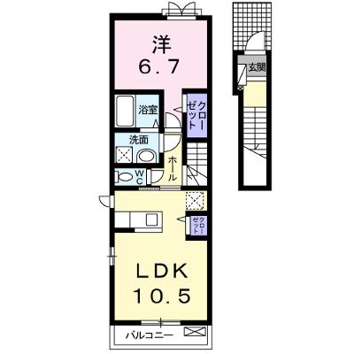 ソレアード陣原 206【管理NO：1-022291001-02050】 ★家具家電は申し込み後に搬入します★の外観画像