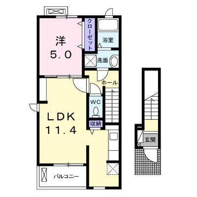 プリムローズ本城　Ｂ 201【管理NO：1-021403302-02010】 ★家具家電は申し込み後に搬入します★の外観画像