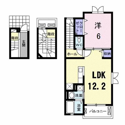 ジェルメ 301【管理NO：1-019514001-03010】 ★家具家電は申し込み後に搬入します★ ★2026年11月中旬入居可能★の外観画像