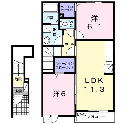 コンフォ－ト八幡　Ⅱ 202【管理NO：1-018141502-02020】 ★家具家電は申し込み後に搬入します★の外観画像