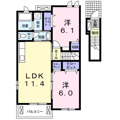 ペシュールＢ 203【管理NO：1-017892902-02030】 ★家具家電は申し込み後に搬入します 2026年08月下旬入居可能の外観画像