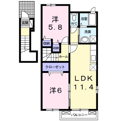 グラースシャルマン 201【管理NO：1-016115601-02010】 ★家具家電は申し込み後に搬入します★の外観画像