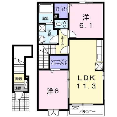 クレメントカーサＢ 205【管理NO：1-016107102-02040】 ★家具家電は申し込み後に搬入しますの外観画像