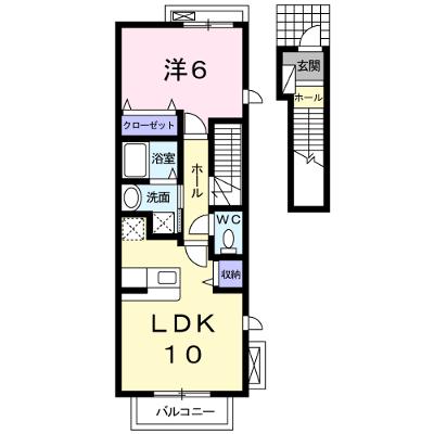 ドルチェ 201【管理NO：1-015841001-02010】 ★家具家電は申し込み後に搬入します 2026年07月下旬入居可能の外観画像