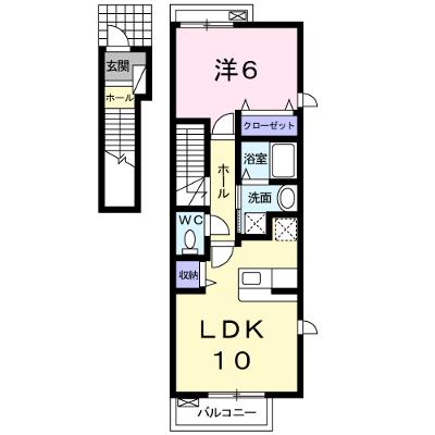 ラ・リヴィエールＢ 201【管理NO：1-015398202-02010】 ★家具家電は申し込み後に搬入します★の外観画像