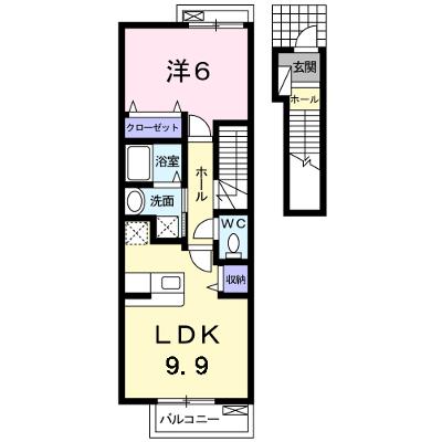 ライフサニー浅川Ｂ 202【管理NO：1-014885002-02020】 ★家具家電は申し込み後に搬入します★の外観画像