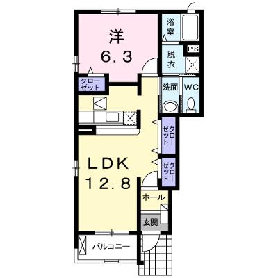 プリムローズＢ 101【管理NO：1-014169202-01010】 ★家具家電は申し込み後に搬入します★の外観画像