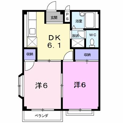 シャルダンⅠ 203【管理NO：1-004146001-02030】 ★家具家電は申し込み後に搬入します★の外観画像