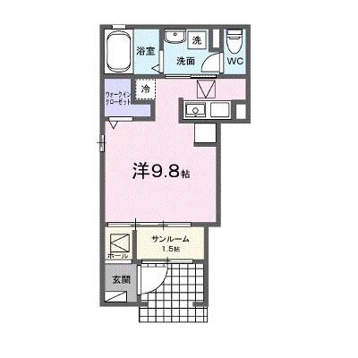 フローラ１６ 101【管理NO：1-028221001-01010】 ★家具家電は申し込み後に搬入しますの外観画像