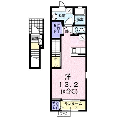 カーサマローネⅠ 201【管理NO：1-024925802-02010】 ★家具家電は申し込み後に搬入します 2026年07月上旬入居可能の外観画像