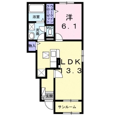 フレアルーチェ日ノ隈Ⅱ 104【管理NO：1-027887502-01040】 ★家具家電は申し込み後に搬入します★の外観画像