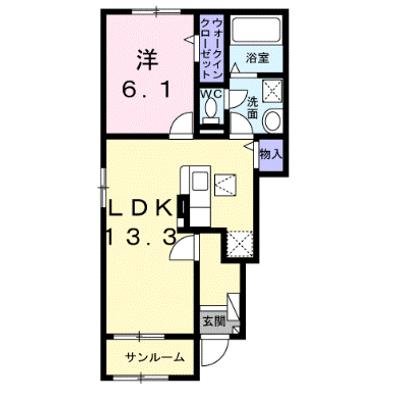 フレアルーチェ日ノ隈Ⅱ 101【管理NO：1-027887502-01010】 ★家具家電は申し込み後に搬入します★の外観画像